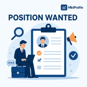 At MktProFin, we know that visibility is the first step in identifying the perfect person. High-achieving financial advisers, compliance experts, certified public accountants, and business development specialists can display their openness to new chances on our Position Wanted board.This is a platform for professionals who are prepared to advance, develop, and take on leadership roles in respectable broker Dealers, RIAs, hedge funds, and fintech companies. It is more than just a resume. 
